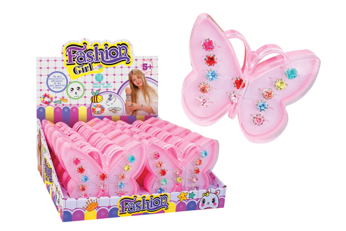 Rings in Butterfly Case Set 