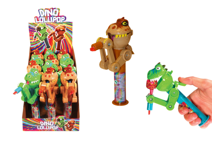 Dinosaur Lollipop Pop-Out Holder, In Display