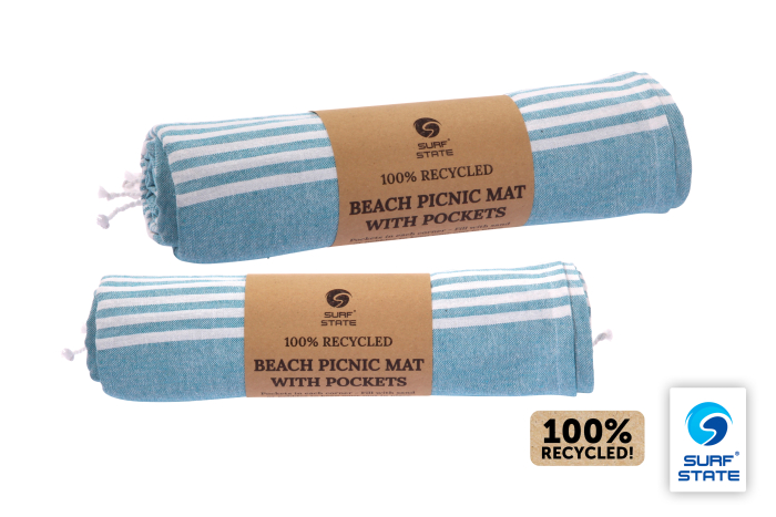 Recycled Beach Picnic Mat With Pockets 