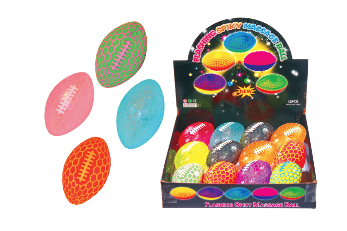 Squeaky Light Up Rugby Ball, In Display 