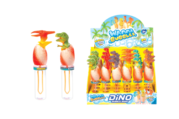 Dinosaur Egg Bubble Wand, In Display