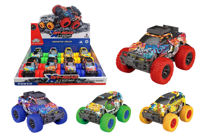 Friction Powered Graffiti Stunt Truck