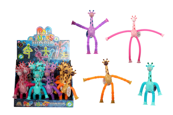 Giraffe Popper Tube - Light up, In Display