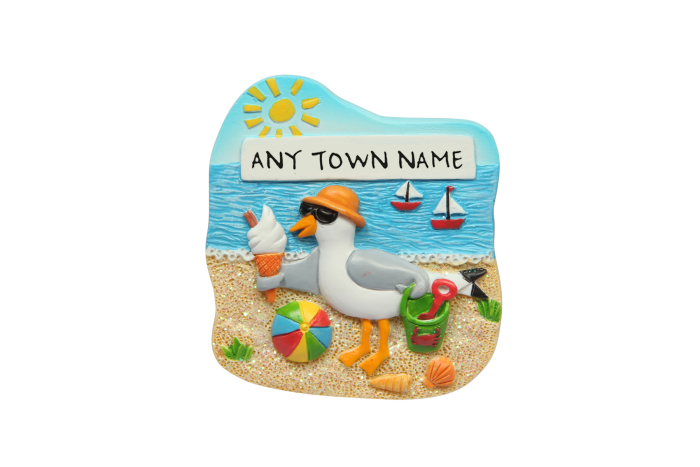 Seagull Ice Cream Magnet - Town Named