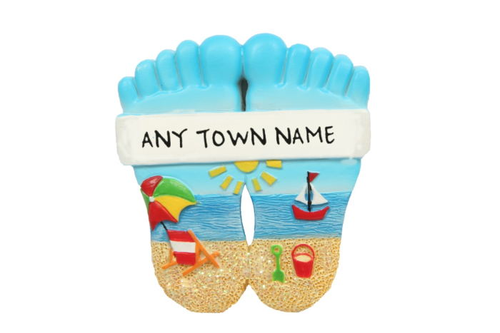 Feet with Scene Magnet - Town Named