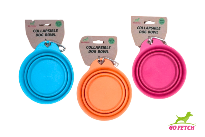 Collapsible Dog Bowl with Clip