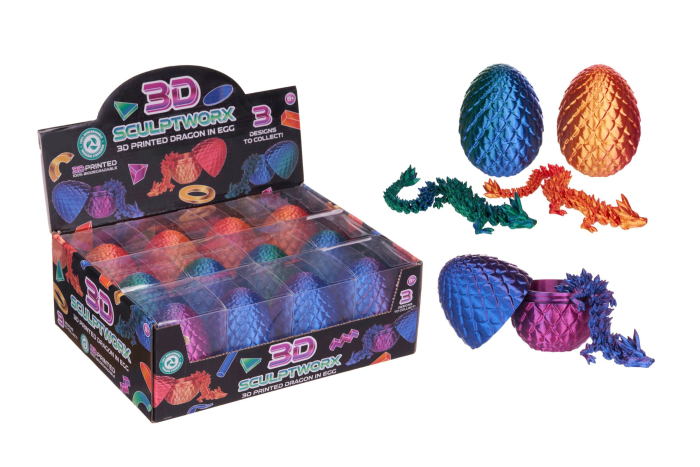 3D Dragon in Egg, In Display