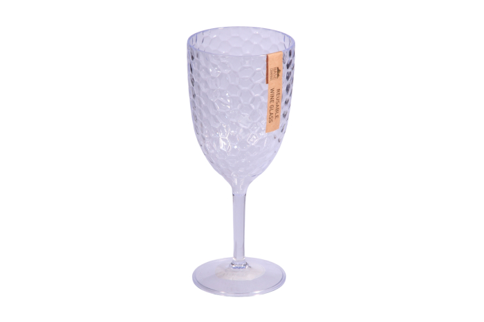 Clear Wine Glass, Reusable