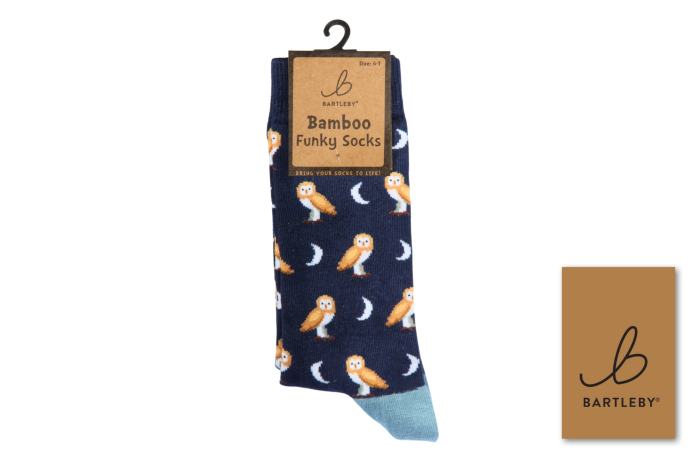 Ladies Funky Bamboo Socks - Barn Owl