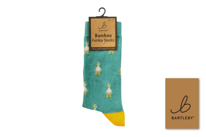 Ladies Funky Bamboo Socks - White Duck
