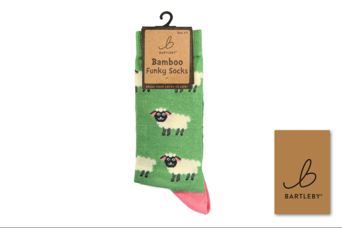 Ladies Funky Bamboo Socks - Country Sheep
