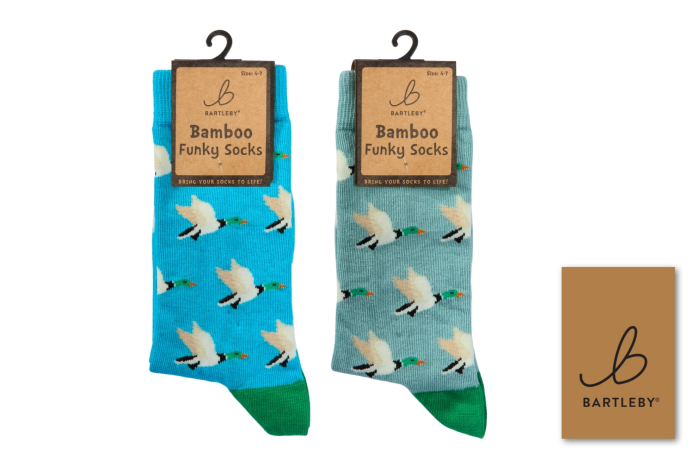 Ladies Funky Bamboo Socks - Flying Ducks