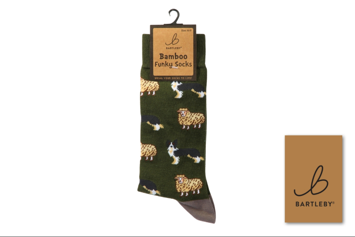 Mens Funky Bamboo Socks - Sheep & Dog
