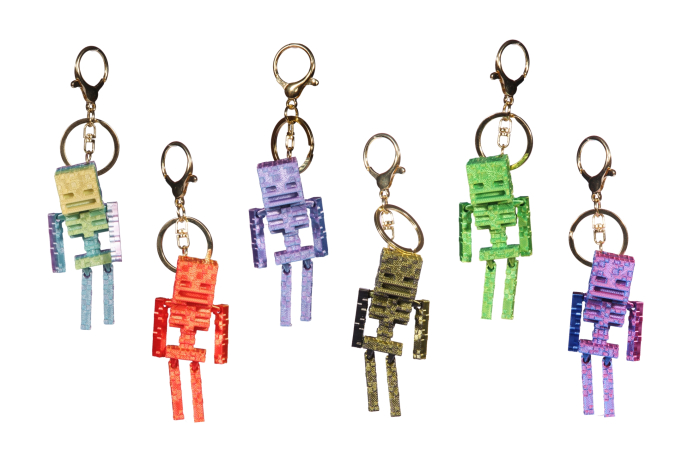 3D Printed Robot Keyring, Assorted