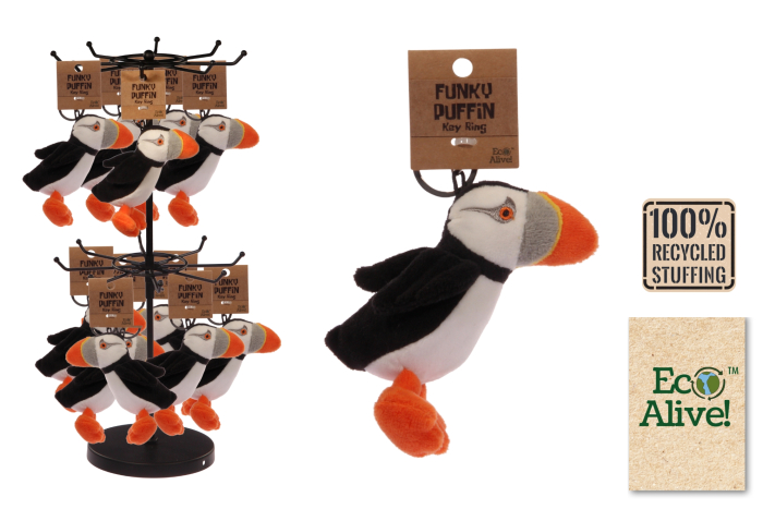 Puffin Keyring, On Display - Eco Alive