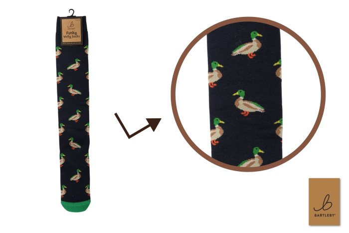 Mens Funky Welly Socks - Country Mallard