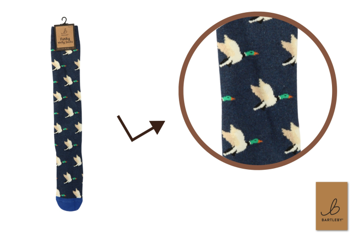 Mens Funky Welly Socks - Flying Ducks