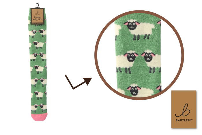 Funky Welly Socks - Country Sheep