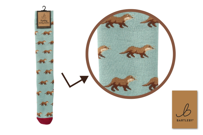 Funky Welly Socks - Country Otters