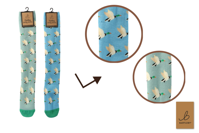 Funky Welly Socks - Flying Ducks