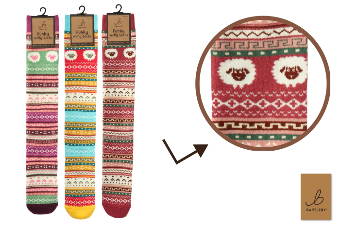 Funky Welly Socks - Nordic Sheep