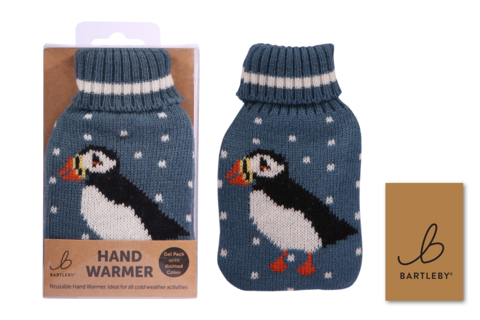 Knitted Hand Warmer - Puffin