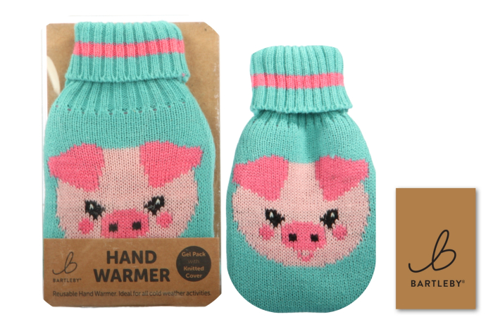 Knitted Hand Warmer - Pig