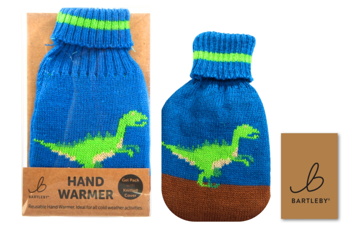 Knitted Hand Warmer - Dinosaur