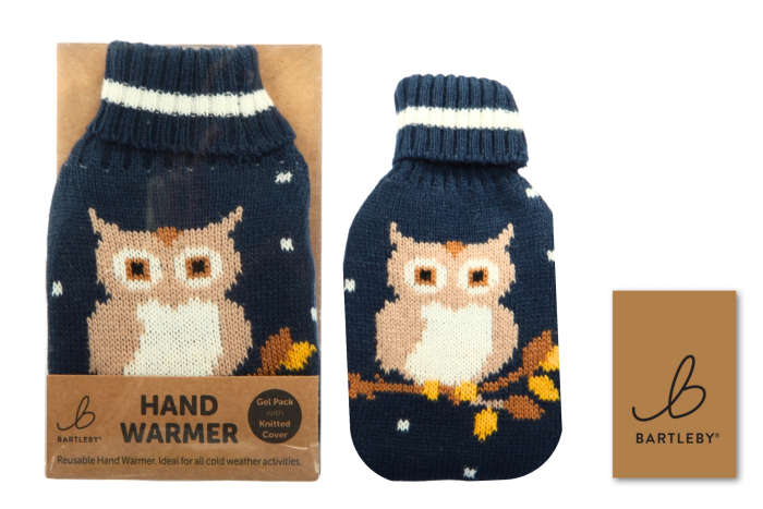 Knitted Hand Warmer - Owl