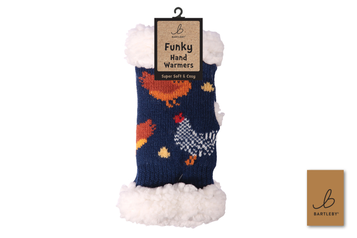 Sherpa Wrist Warmer - Colourful Chickens