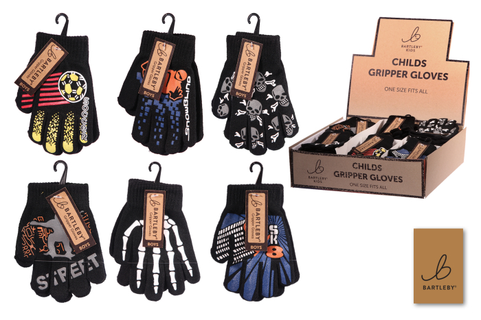 Boys Gripper Gloves, In Display