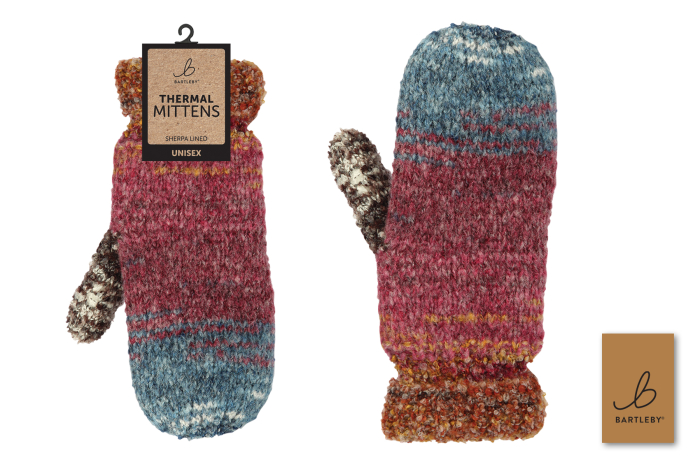 Knitted Mitten, Rustic Style