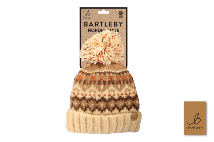 Ladies Nordic Bobble Hat, Knitted