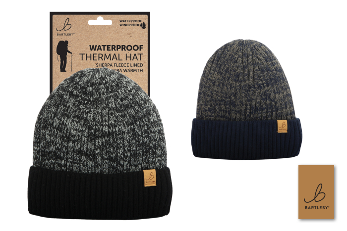 Unisex Waterproof Hat - Contrast Marl