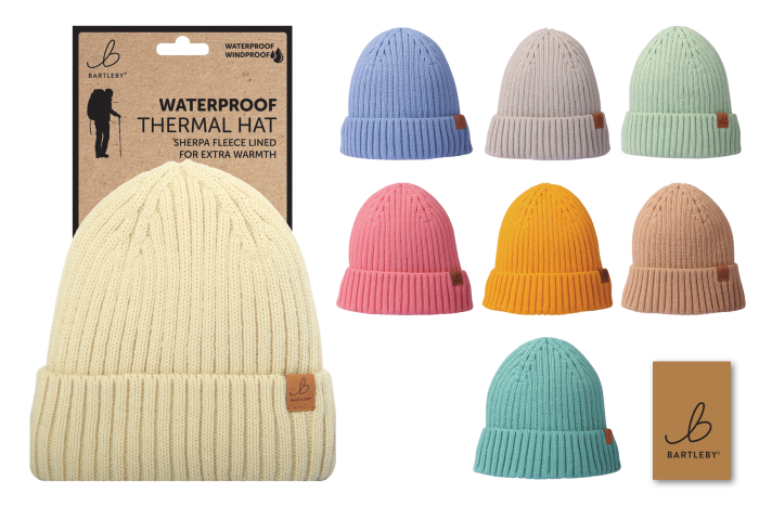 Unisex Waterproof Hat - Chunky Rib