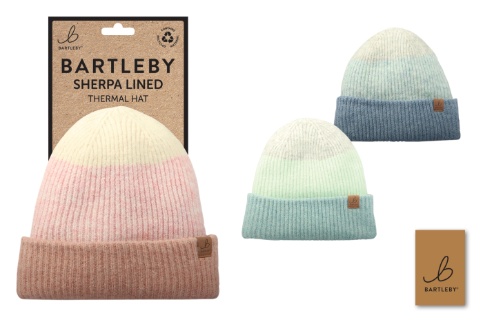 Unisex 3 Tone Hat, Sherpa Lined