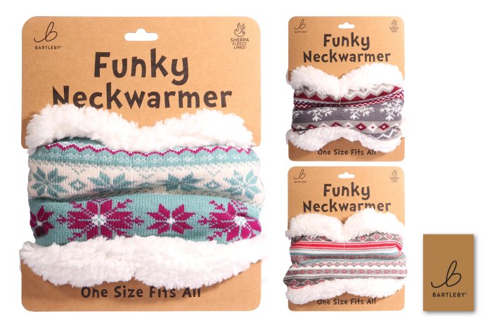 Sherpa Snood - Fairisle Print, 3 Asstd