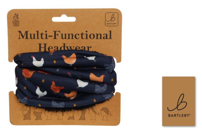 Funky Neck Warmer, Colourful Chickens