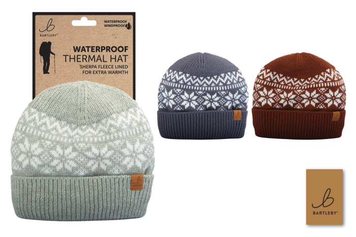 Waterproof Hat, Nordic Print