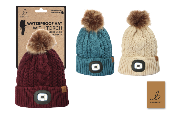 Waterproof Bobble Hat with Light