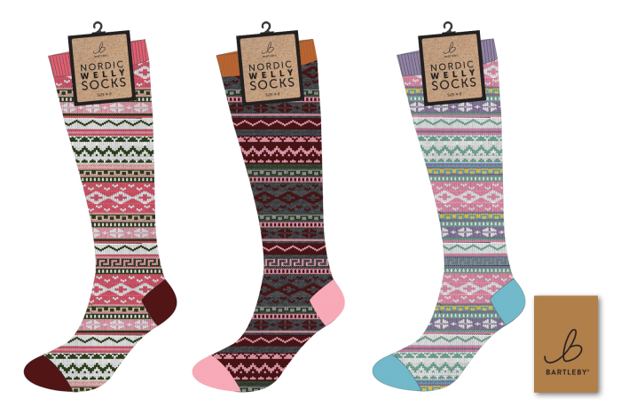 Ladies Long Nordic Socks, Wool
