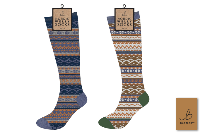 Mens Long Nordic Socks, Wool