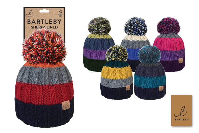 Sherpa Lined Unisex Bobble Hat