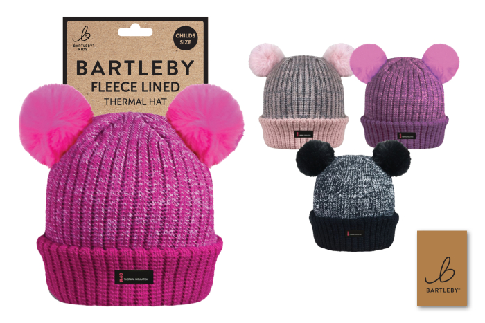 Girls Twin Bobble Hat