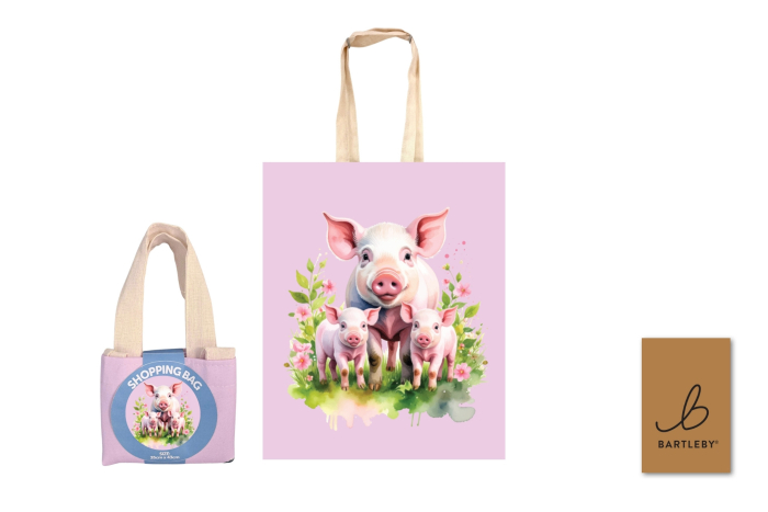 Shopper Bag - Charming Pig And Piglets