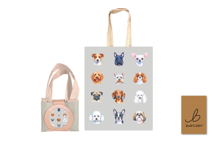 Shopper Bag - Cute Dog Heads
