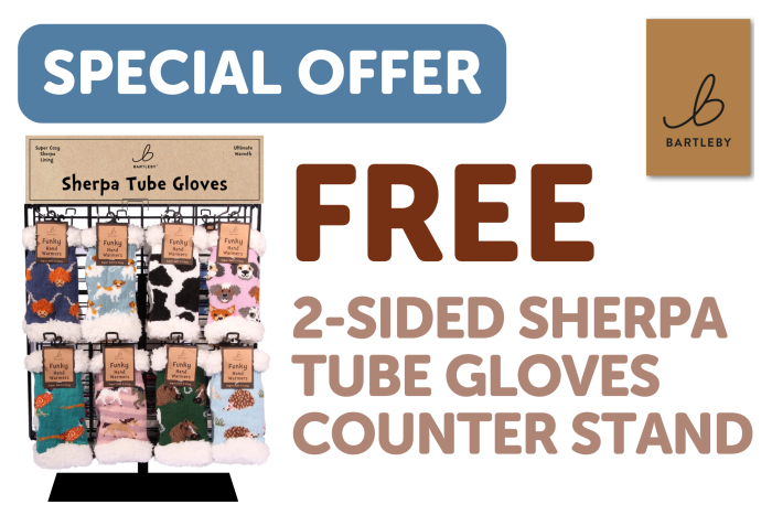 ☆ SHERPA TUBE GLOVES DOUBLE SIDED STAND DEAL ☆