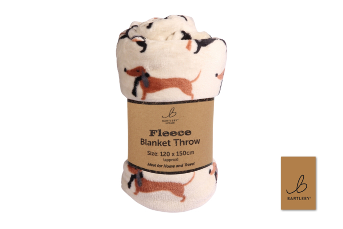 Printed Throw, Sausage Dog Design