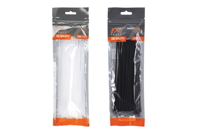 Cable Ties, 20cm Nylon, 100pcs