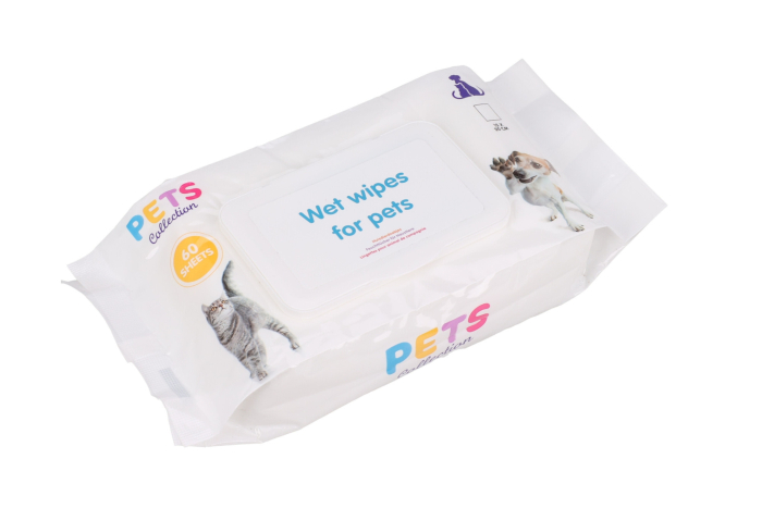 Pet Multi-Purpose Wet Wipes, Pack of 60